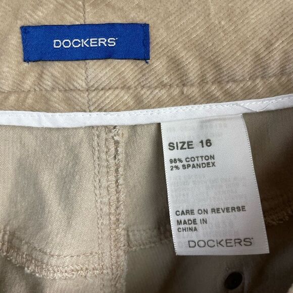 Dockers Tan Corduroy Pants Size 16 EUC - Picture 5 of 6